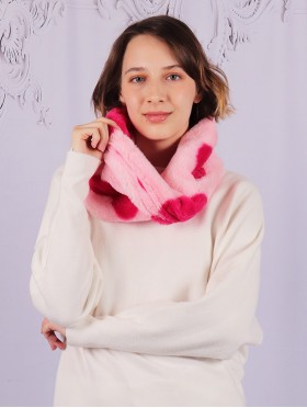 Heart Plush Loop Premium Scarf